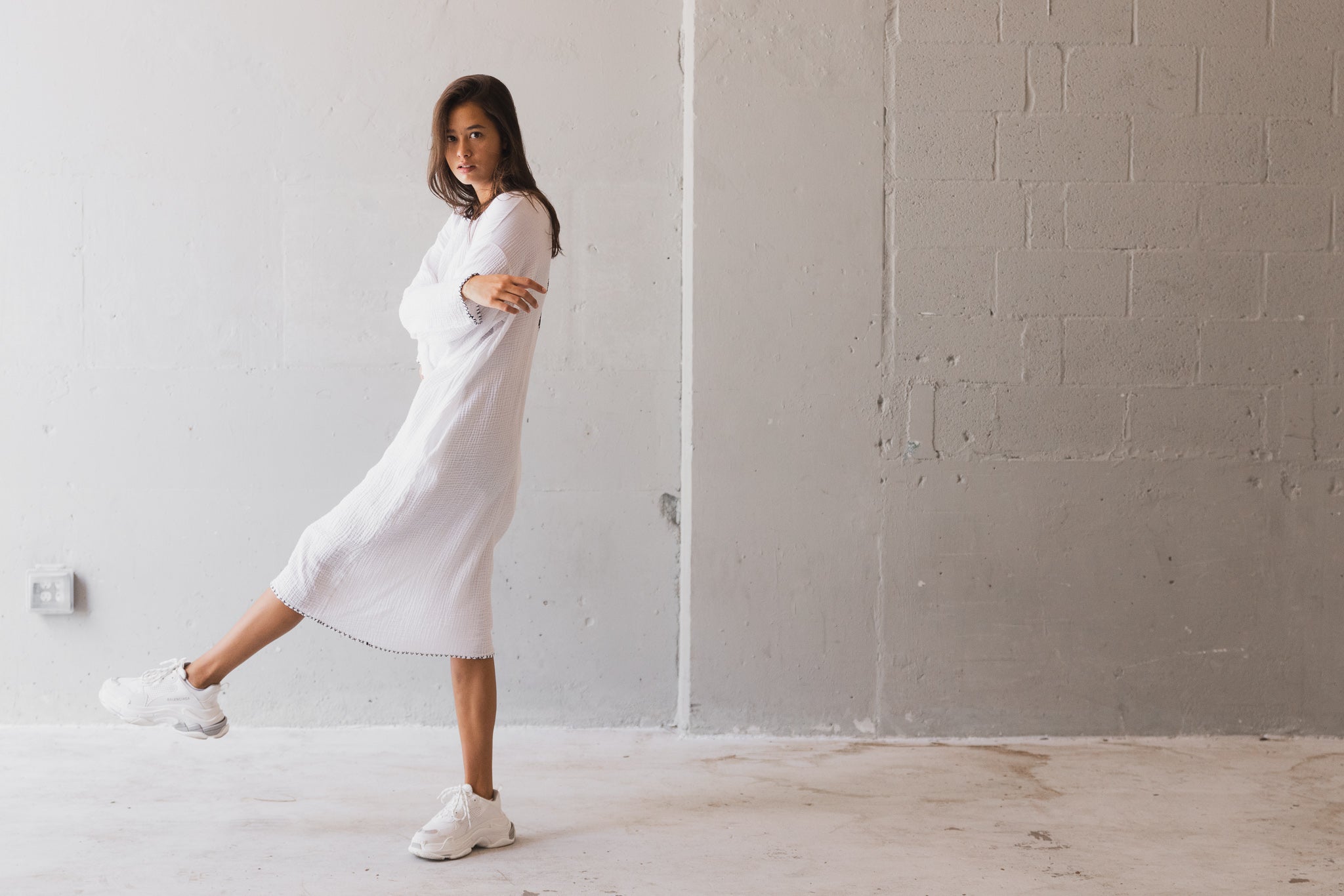 White Cotton Dress Made on Grand White Cotton Dress Made on Grand